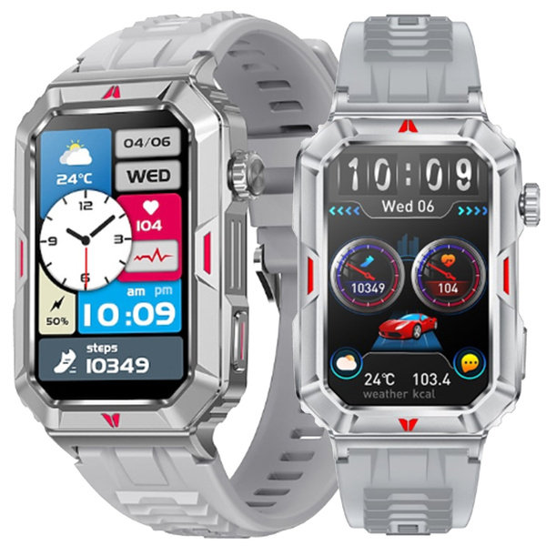 SMARTWATCH ZEGAREK SPORTOWY SMARTBAND AMOLED PULS OPASKA SPORTOWA DAMSKI PL CF26