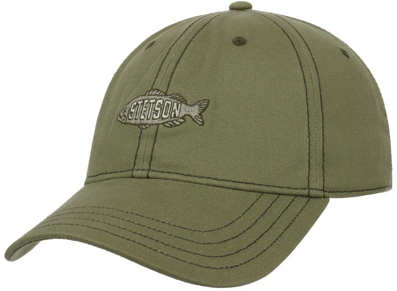 Czapka Washed Canvas Fish by Stetson, oliwkowy, One Size