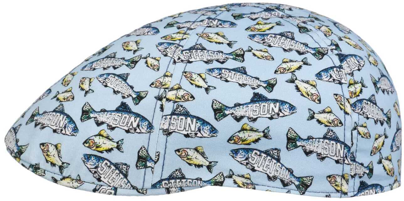 Kaszkiet Texas Allover Fish by Stetson, niebieski, S (54-55 cm)