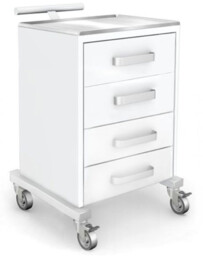 B-07ST mobilny asystor zabiegowy z 4 szufladami i blatem instrumentalnym