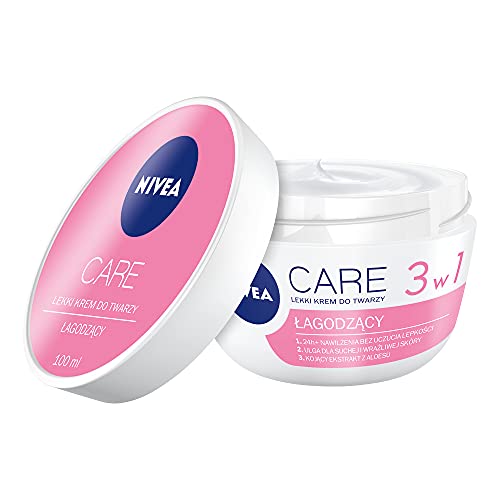 NIVEA Care 5w1 Łagodzący lekki krem nawilżający do twarzy 100 ml