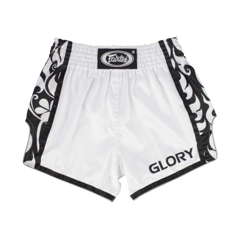 Fairtex Spodenki Tajskie Muay Thai GLORY BSG3 White/Black
