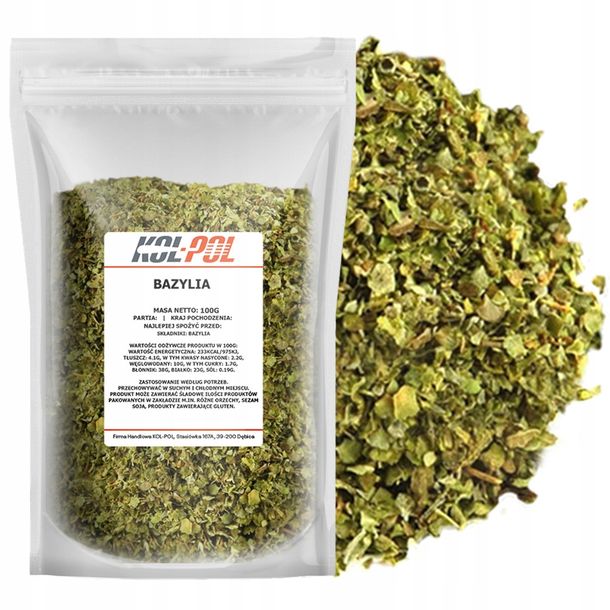 BAZYLIA 100g Suszona naturalna aromatyczna jakość