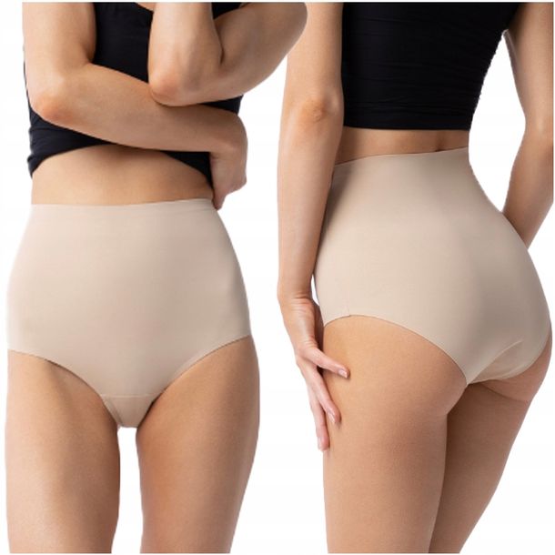 Julimex Figi Damskie Bezszwowe Majtki Wysoki Stan Amber Maxi High S