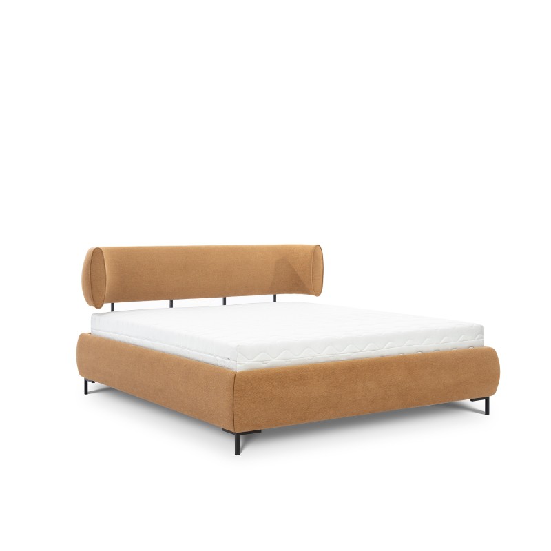 Łóżko OVALO NEW ELEGANCE tapicerowane : Rozmiar - 160x200, Pojemnik  - Bez pojemnika, Tkanina - Grupa III