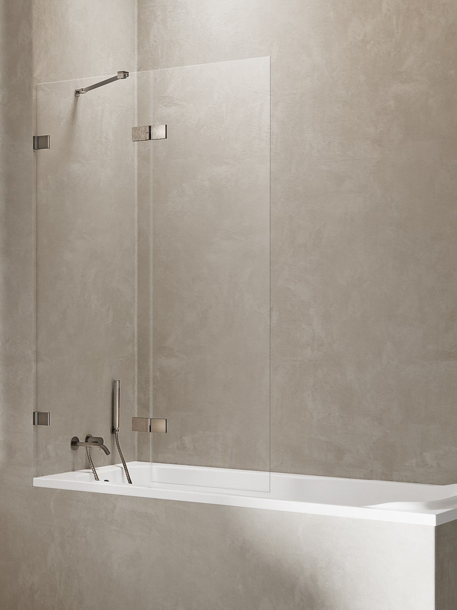 Parawan nawannowy New Trendy Avexa 110x150 cm 2-częściowy uchylny lewy grafitowy EXK-3523