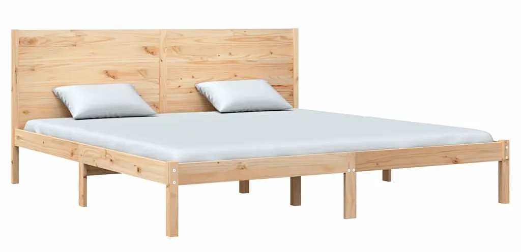 Małżeńskie łóżko z naturalnej litej sosny 200x200 L7-P74