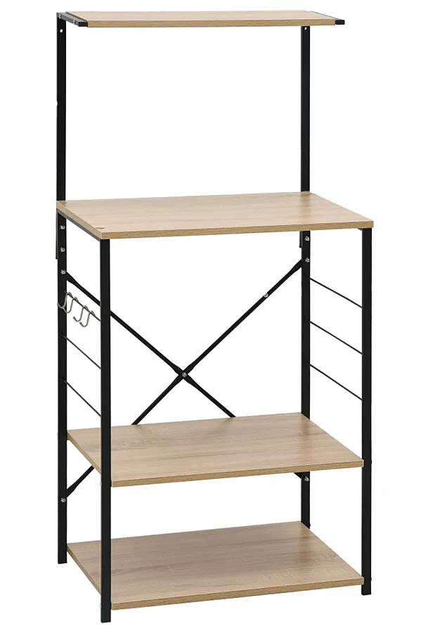 Stojący regał w stylu loft czarny + dąb Z7-C68