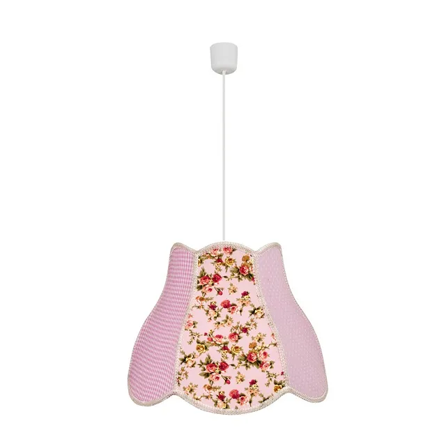 Różowa patchworkowa lampa wisząca - V167 P4-S09