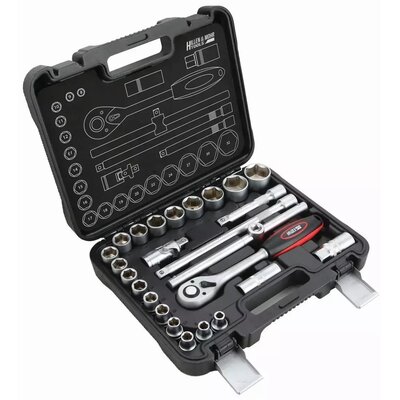 Zestaw kluczy nasadowych HILLEN&MOHR 17K025A 1/2 cala (25 elementów)