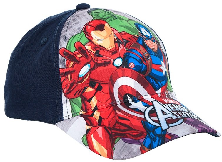 Granatowa czapka dla chłopca na licencji Marvel Avengers