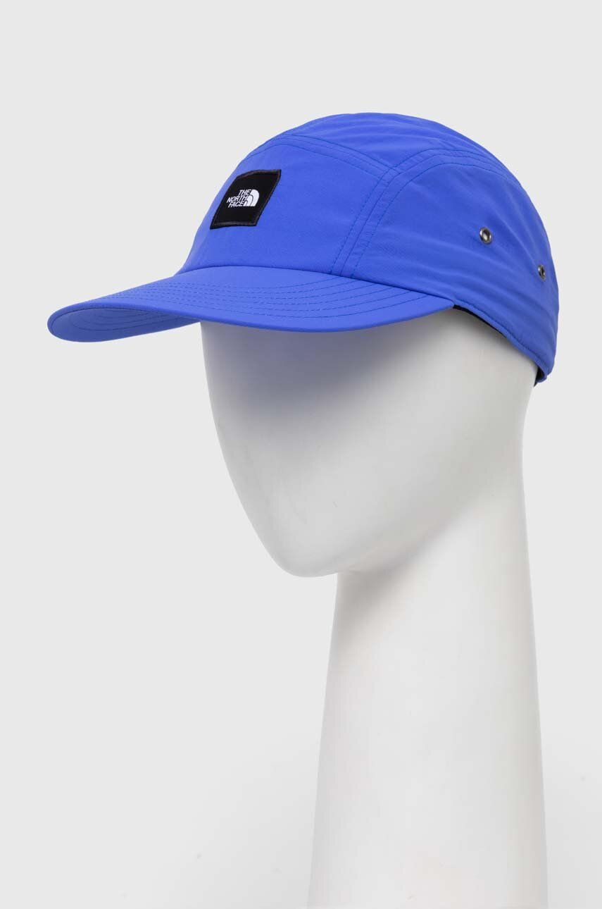 The North Face czapka z daszkiem kolor niebieski z aplikacją