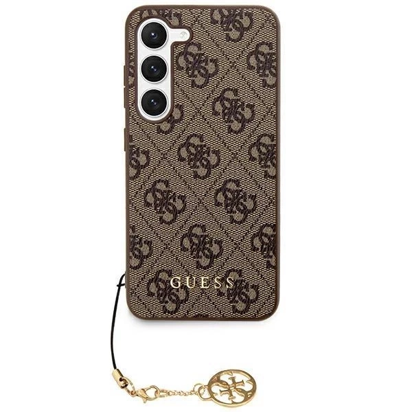 Guess GUHCS24LGF4GBR S24 Ultra S928 brązowy/brown hardcase 4G Charms Collection