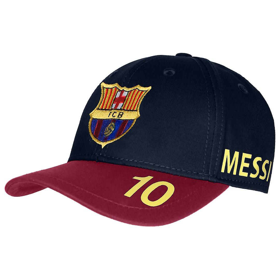 FC Barcelona Regulowany granatowy/czerwony Czapka dla dzieci 10 Messi TEAM BB CAP BARCA Niebieski One Size
