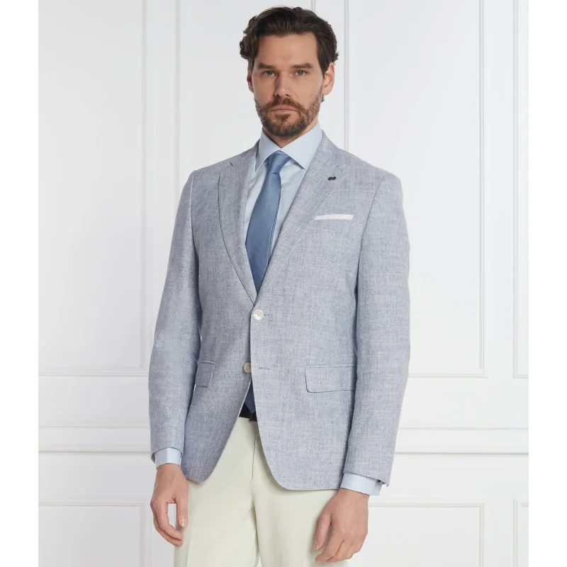 BOSS Marynarka H-Hutson-233 | Slim Fit | z dodatkiem lnu