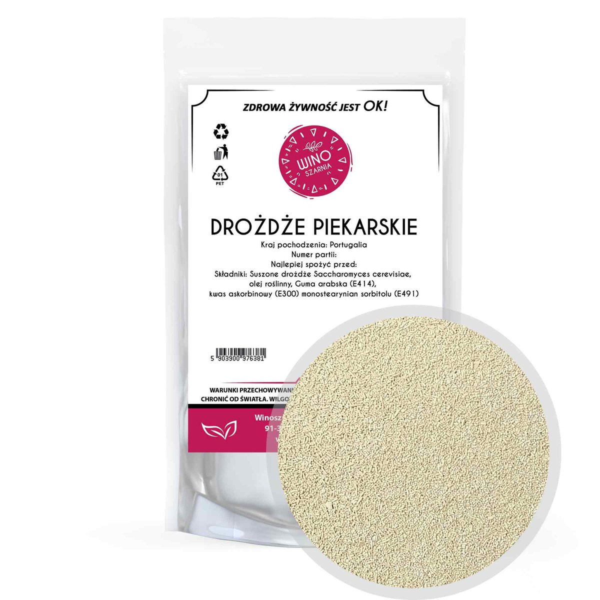 DROŻDŻE SUCHE INSTANT drożdże piekarskie 500g Idealne do Wypieków Domowych!