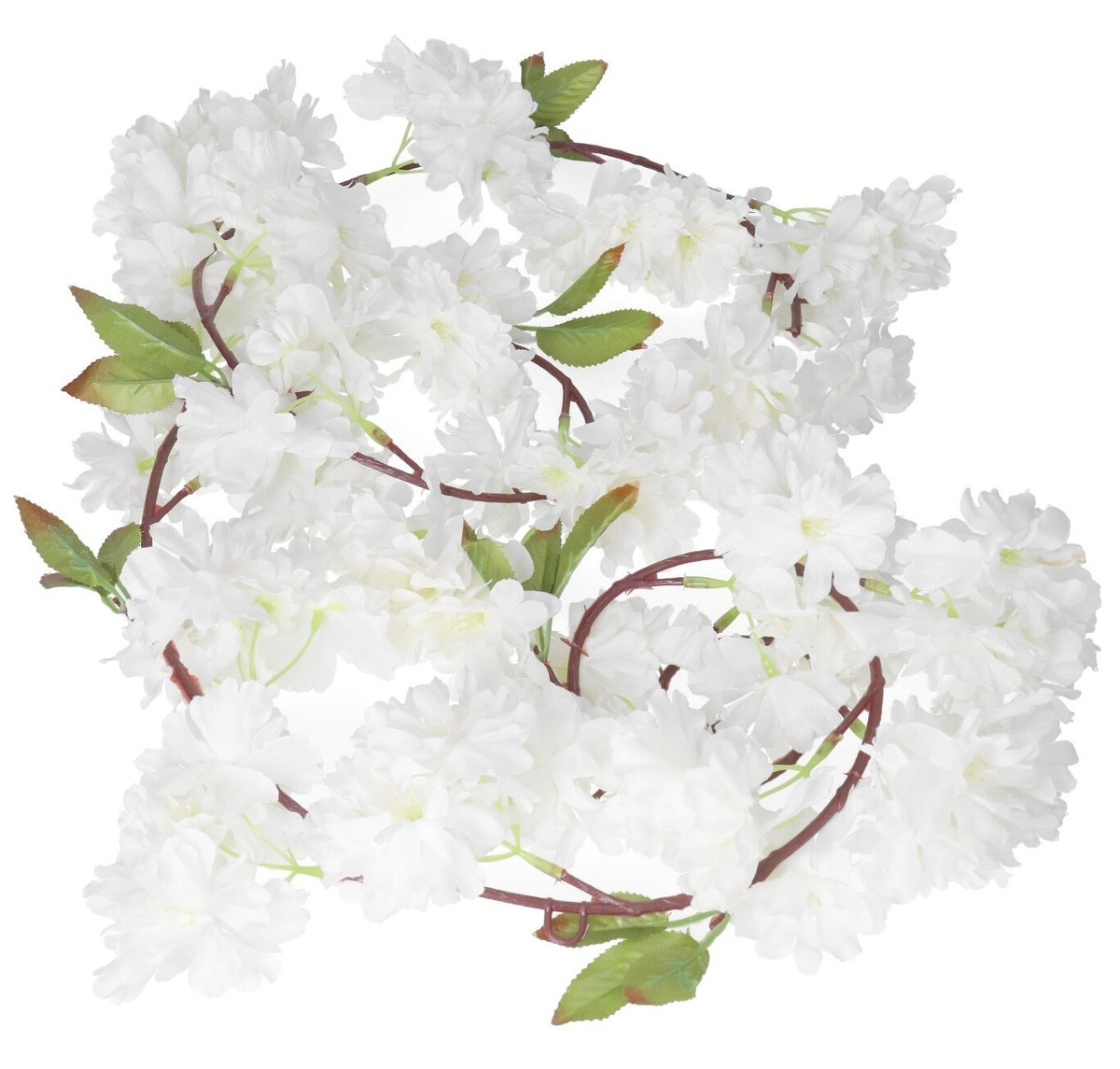 SZTUCZNE KWIATY ROŚLINY GIRLANDA 180CM WIŚNIA