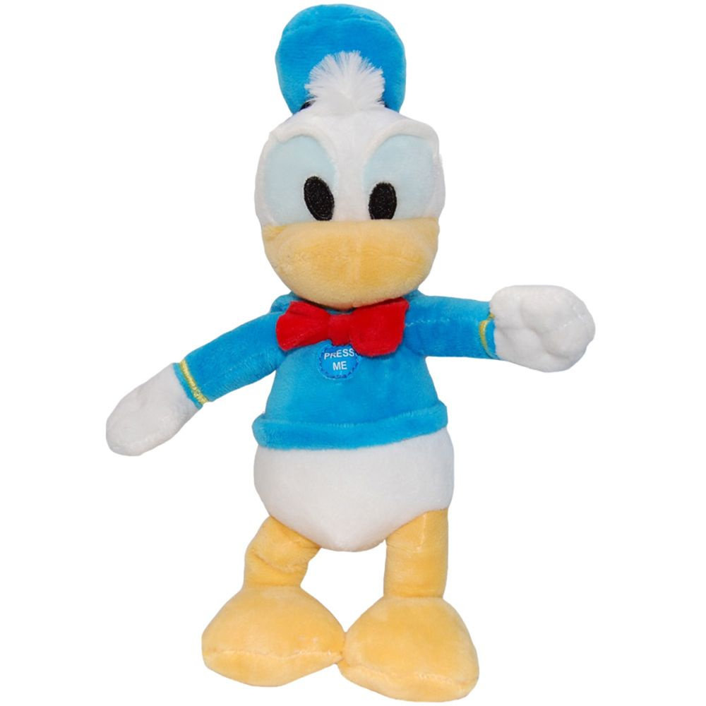 Maskotka pluszowa Kaczor Donald 26 cm wydaje dźwięki dla dzieci w wieku 1+ zabawka licencyjna interaktywna