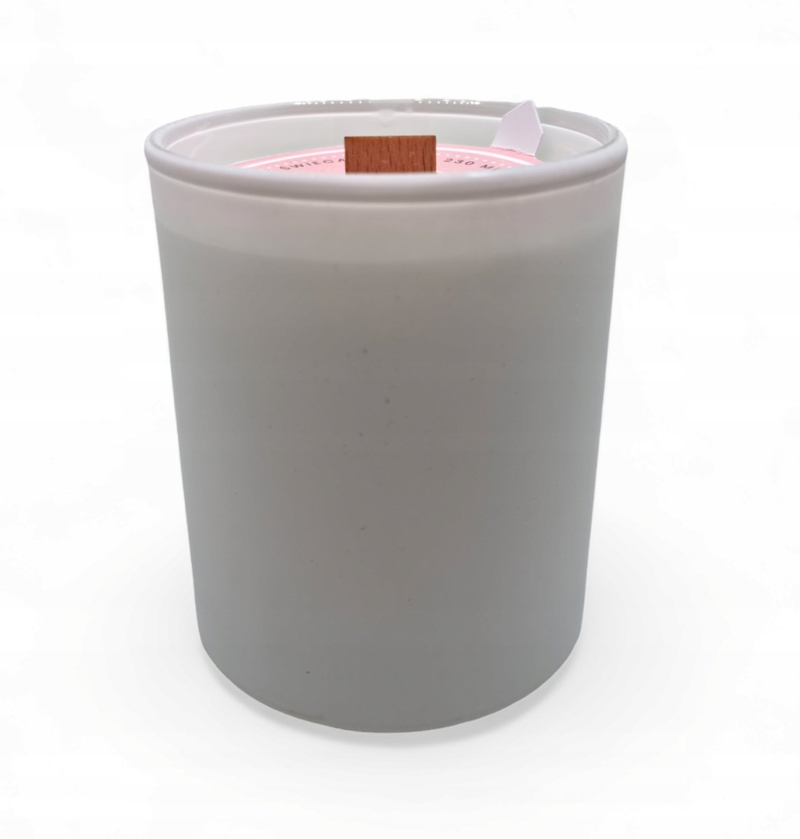 Świeca Sojowa ręcznie robiona Handmade białym mat 230 ml Lawenda