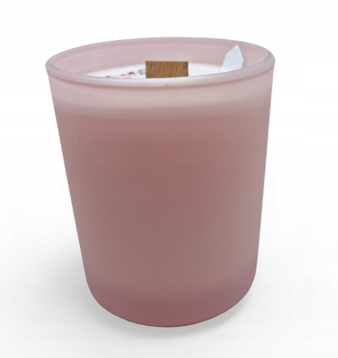Świeca Sojowa Ręcznie wykonana różowy mat Handmade 230 ml Piżmo