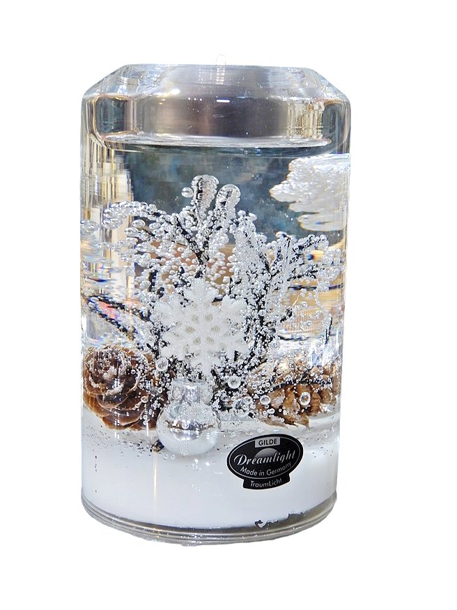 Świecznik Szklany Zamrożona Zima, Tealight Prezent Na Święta
