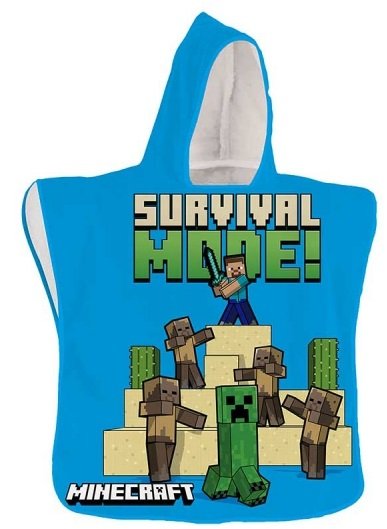 MINECRAFT RĘCZNIK DZIECIĘCY KĄPIELOWY PONCHO