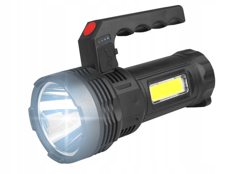 LATARKA SZPERACZ LED + COB + SOLAR AKUMULATORY