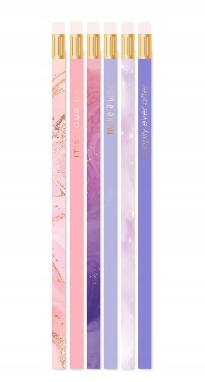 Ołówek z gumką szkolny w pastelowych kolorach