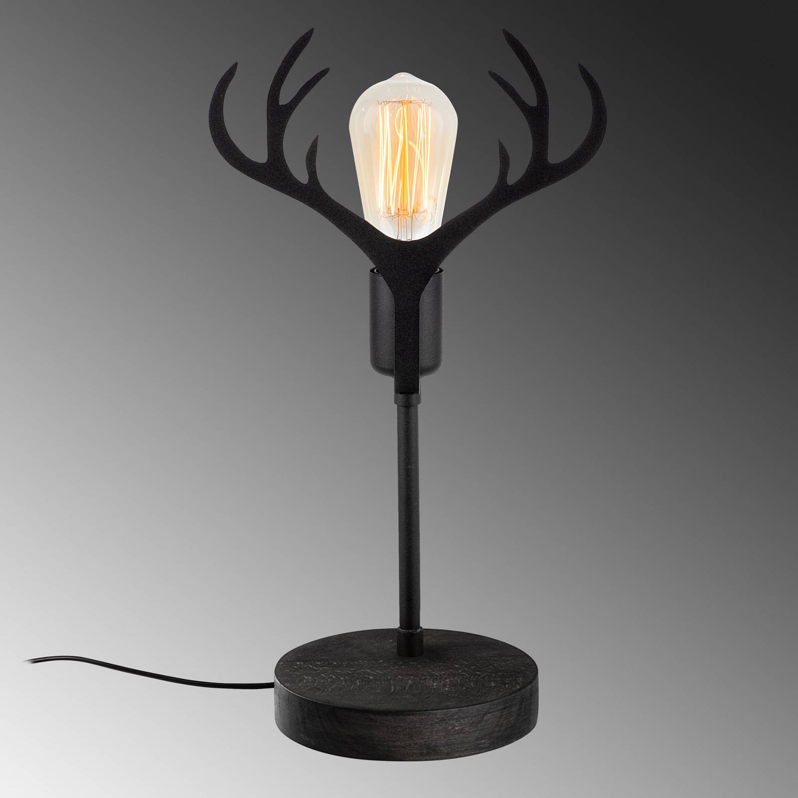 Opviq Lampa stołowa GMN-000011 czarna poroże jelenia