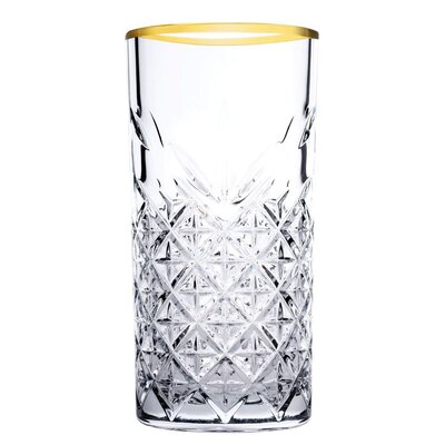 Komplet 4 wysokich szklanek Timeless Gold 295 ml PASABAHCE