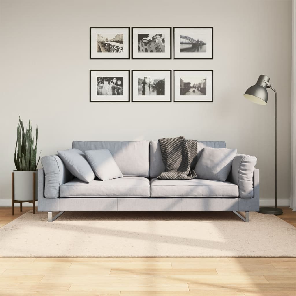 Dywan z krótkim włosiem, beżowy, 140x200 cm