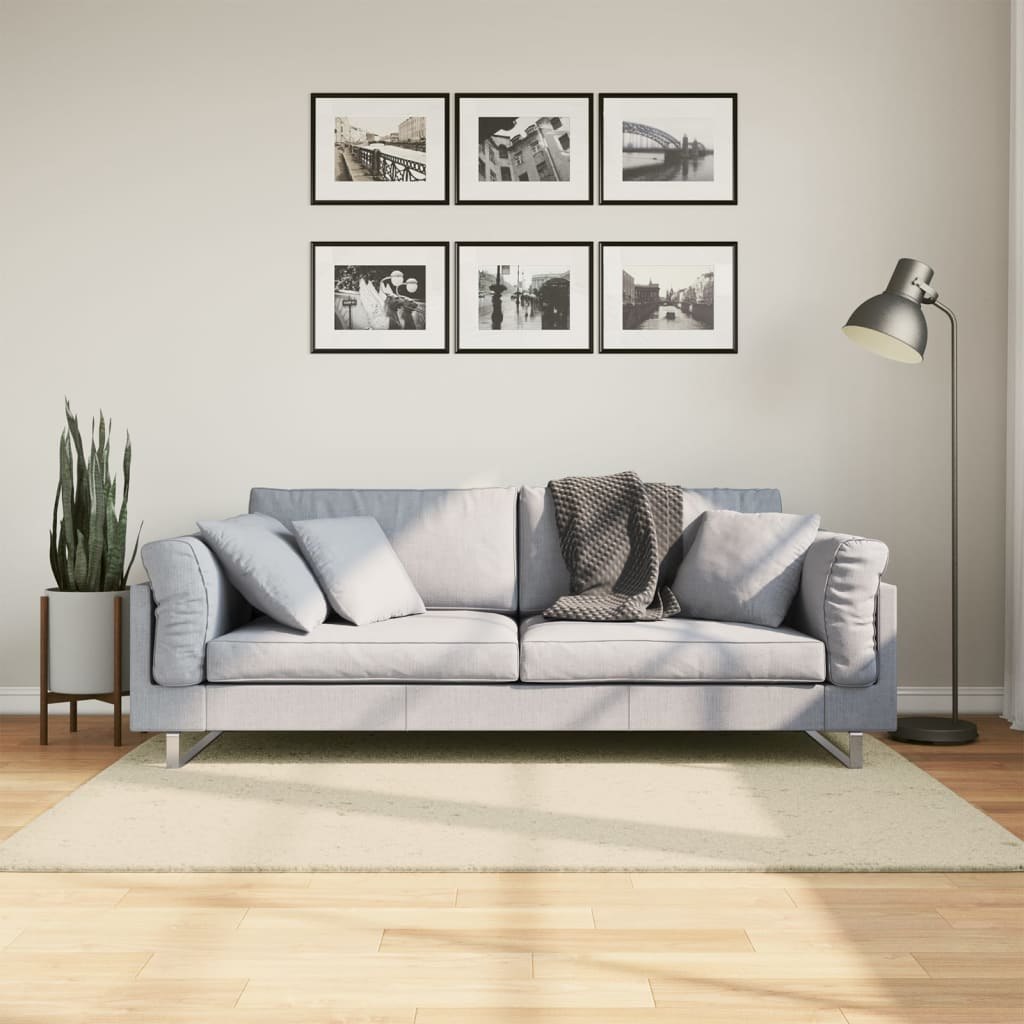 Dywan z krótkim włosiem, kremowy, 120x170 cm