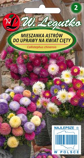 Legutko sp. z o.o Nasiona Aster chiński na kwiat cięty mieszanka, 1g