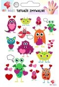 Tatuaże zmywalne dla dzieci Zakochane stworki