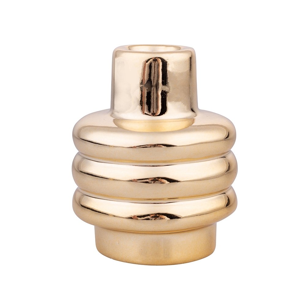 świecznik porcelanowy złoty 7x7x9 cm