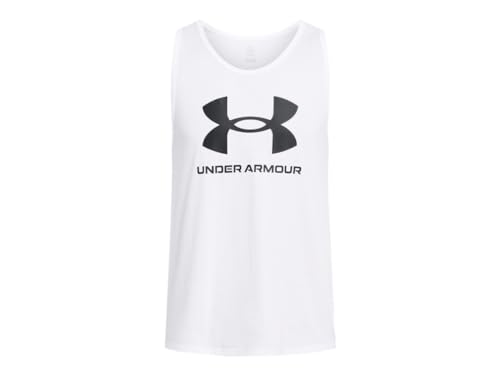 Under Armour UA Sportstyle Logo Tank, biały/czarny, MD