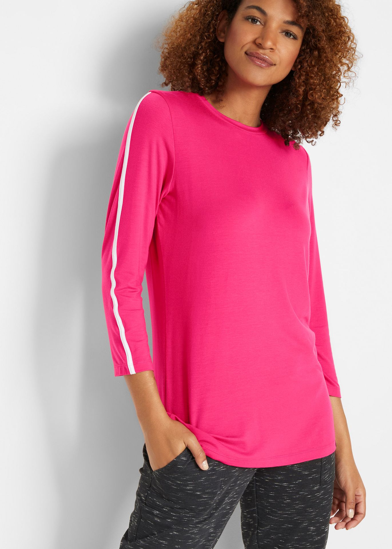 Shirt sportowy  (2 szt.), rękawy 7/8 - bonprix