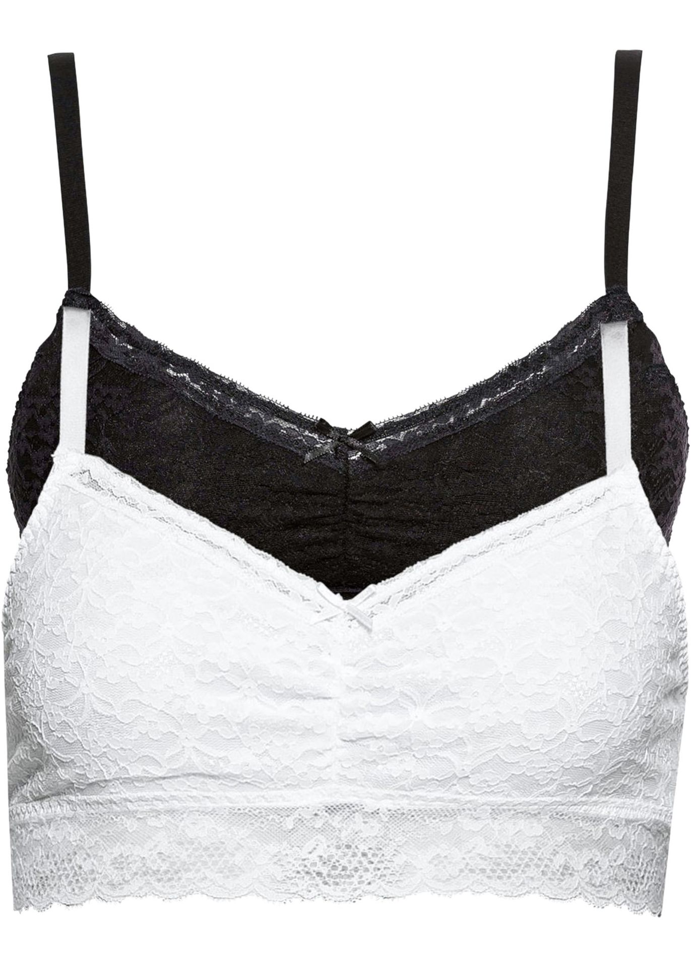 Biustonosz bustier bez fiszbinów, z kolekcji Pink Collection ( 2 szt.), z poliamidu z recyklingu - bonprix