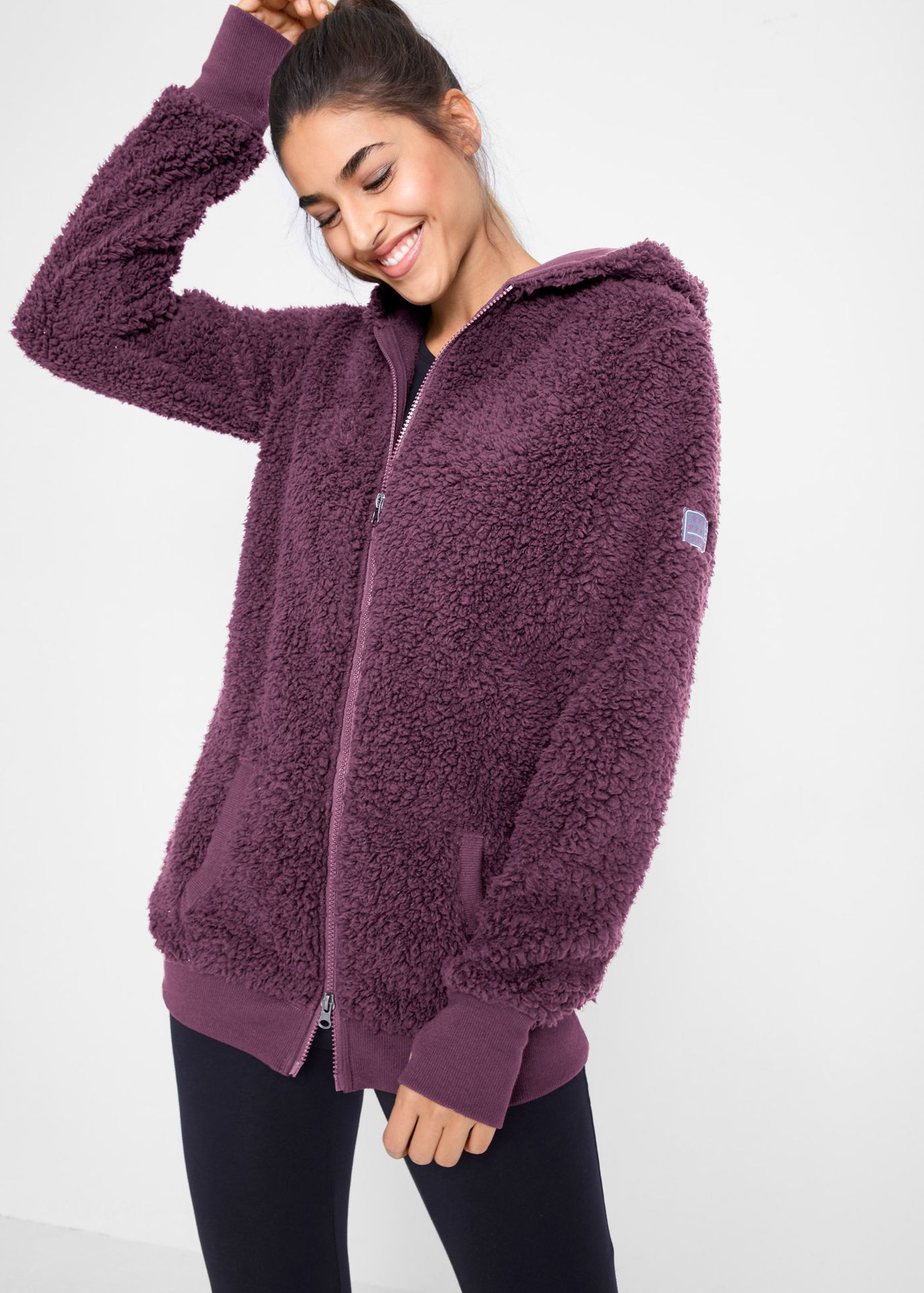 Bluza z polaru baranka, długi rękaw - bonprix