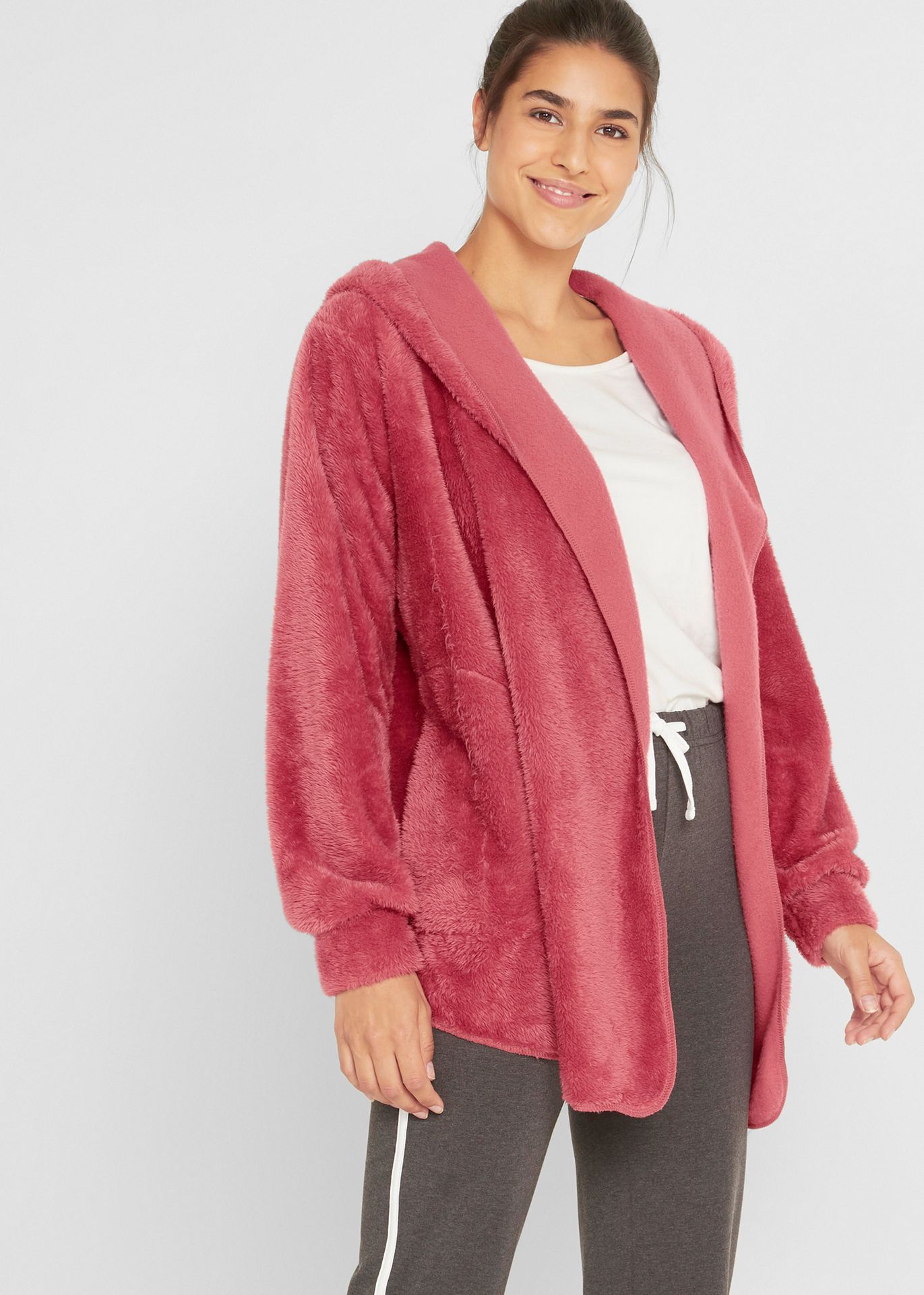 Bluza rozpinana z miękkiego polaru - bonprix
