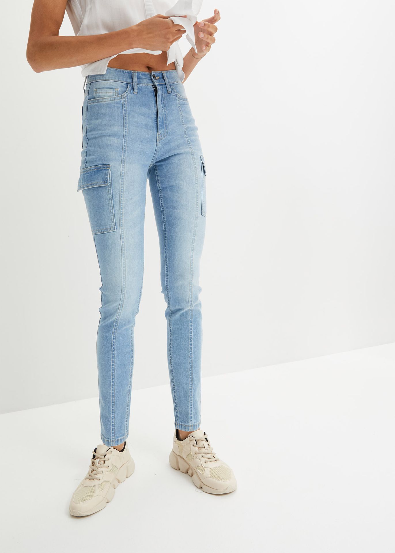 Dżinsy bojówki SKINNY - bonprix