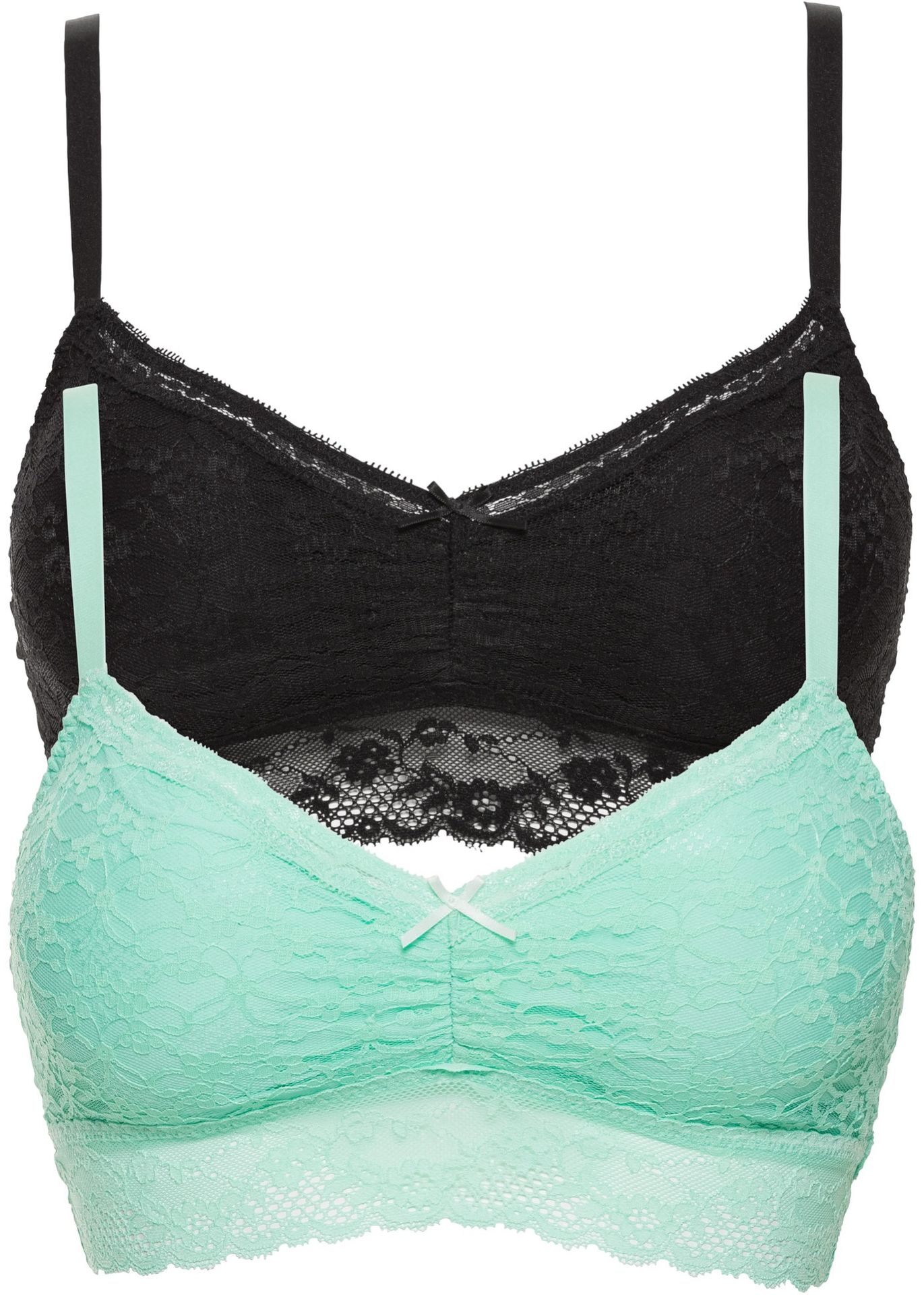 Biustonosz bustier bez fiszbinów, z kolekcji Pink Collection ( 2 szt.), z poliamidu z recyklingu - bonprix