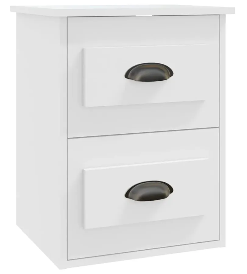 Biała wisząca szafka nocna z szufladami T0-E15