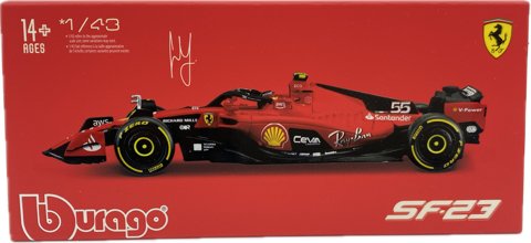 F1 FERRARI F1-SF23 2023 Sainz  KASK BBurago 1:43