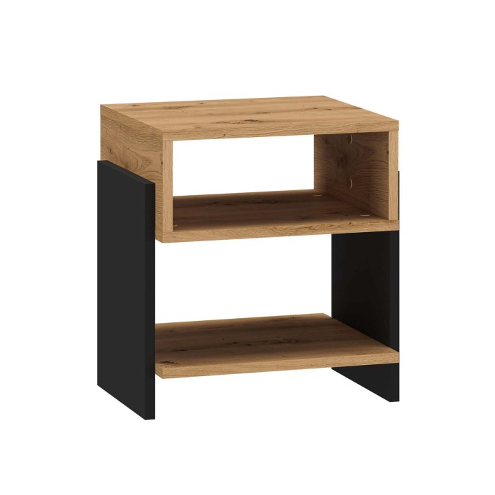 Szafka nocna loftowa TRIS 01 Dąb artisan + czarny