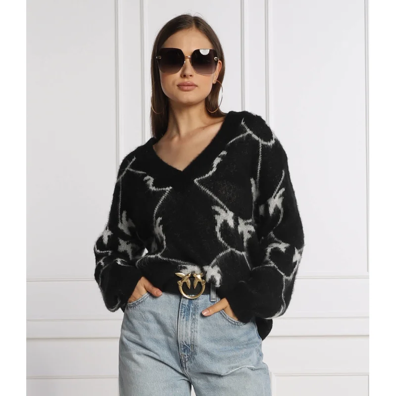 Pinko Sweter MARISOL | Loose fit | z dodatkiem wełny