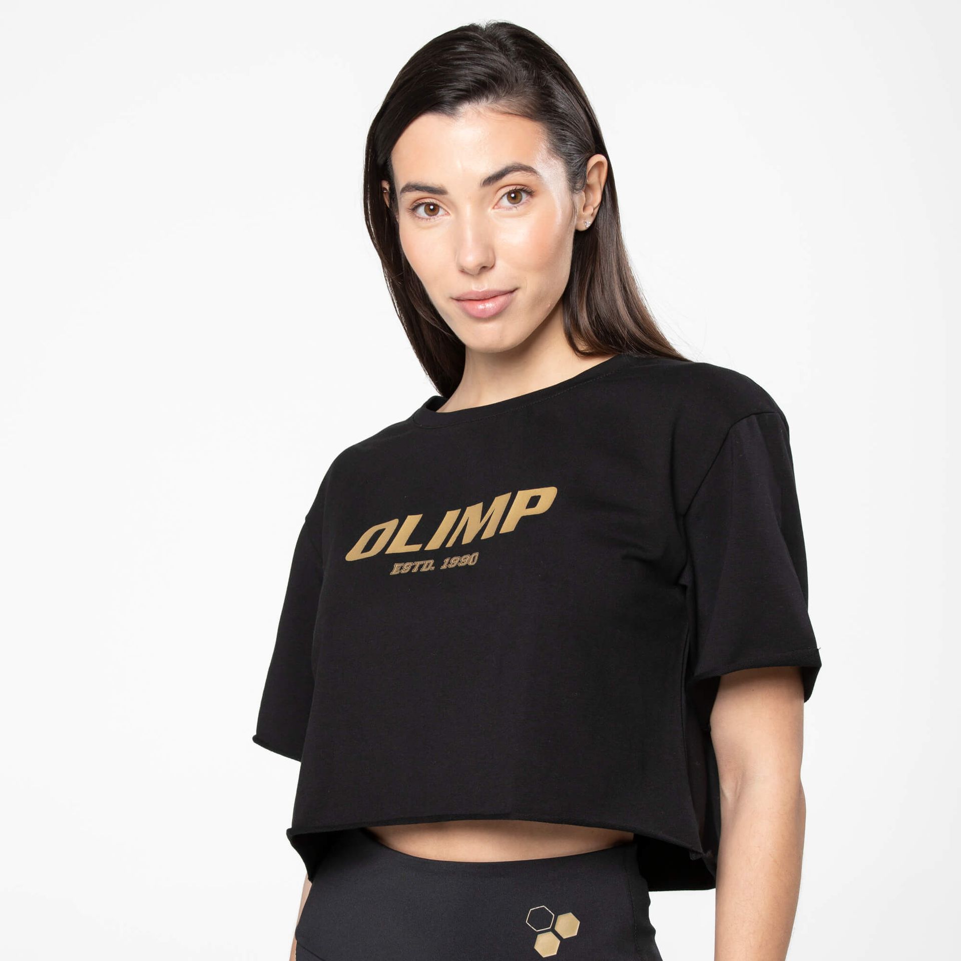 Damski top treningowy Olimp - WMS Crop Top Gold Series-XS