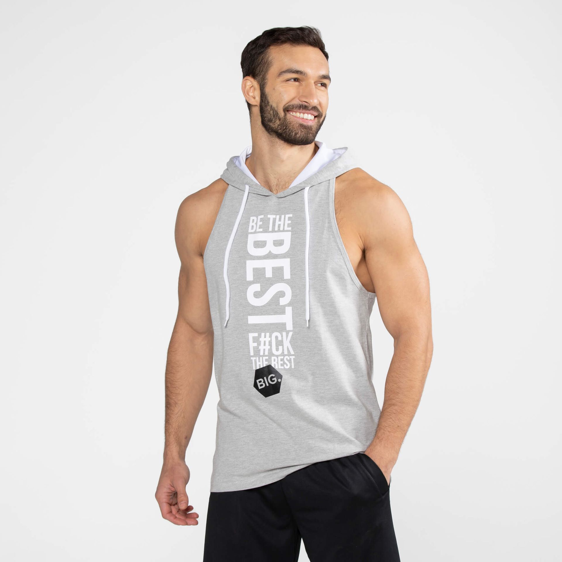 Męska koszulka treningowa z kapturem Olimp - Men's Stringer Hoodie Classic-L