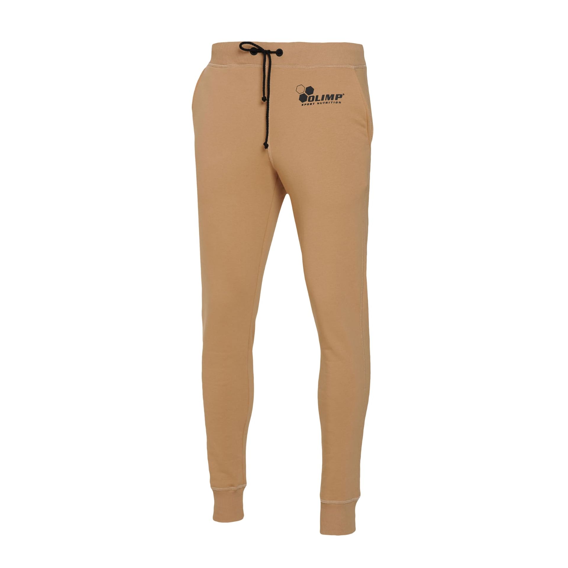 Męskie spodnie dresowe Olimp - Men Pants Gold Series beżowe-XXL