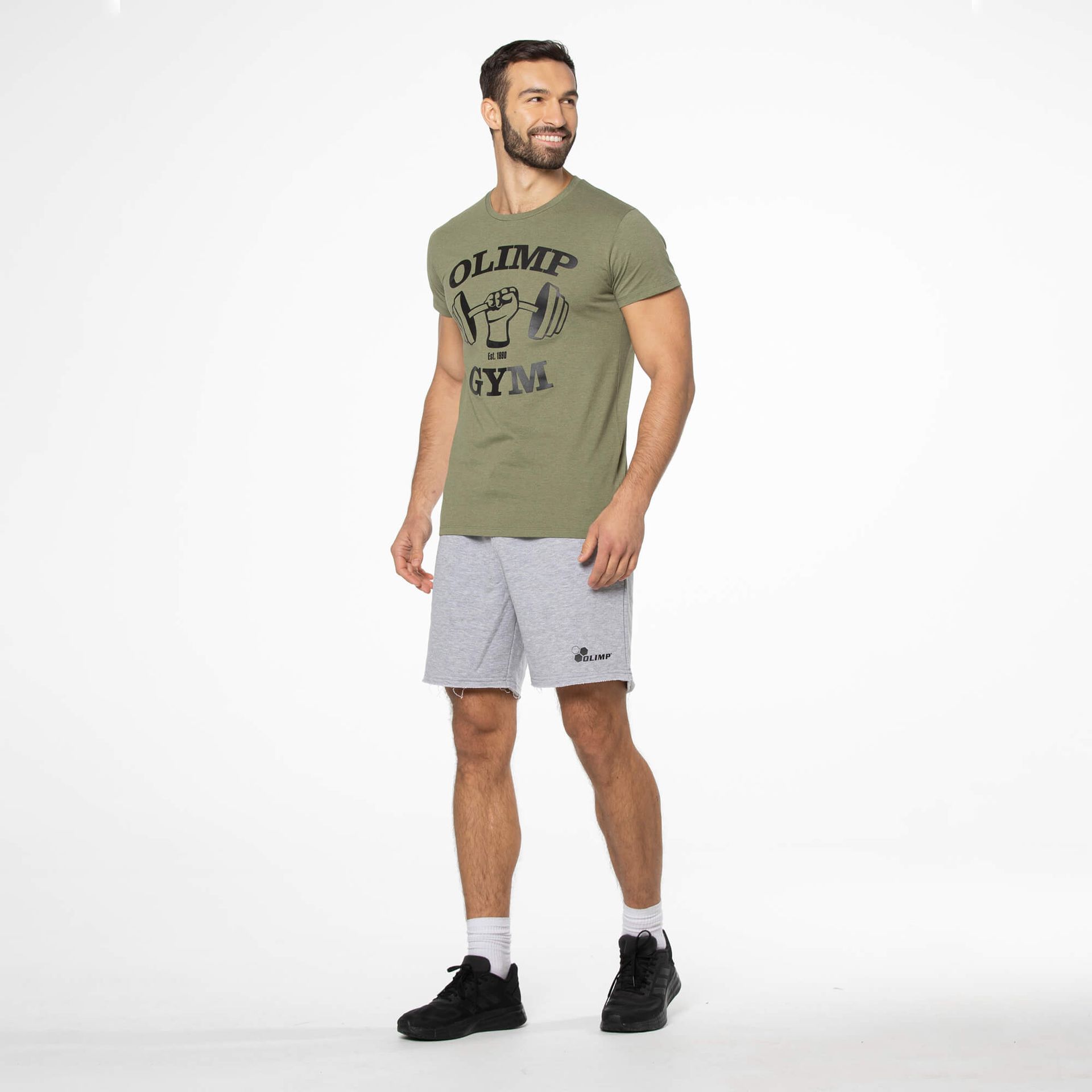 MEN T-SHIRT OLIMP GYM KHAKI S